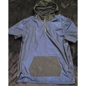 Lightweight Quarter Zip Jacket Short Sleeve Windbreaker Men's Size 2XL Zippers
